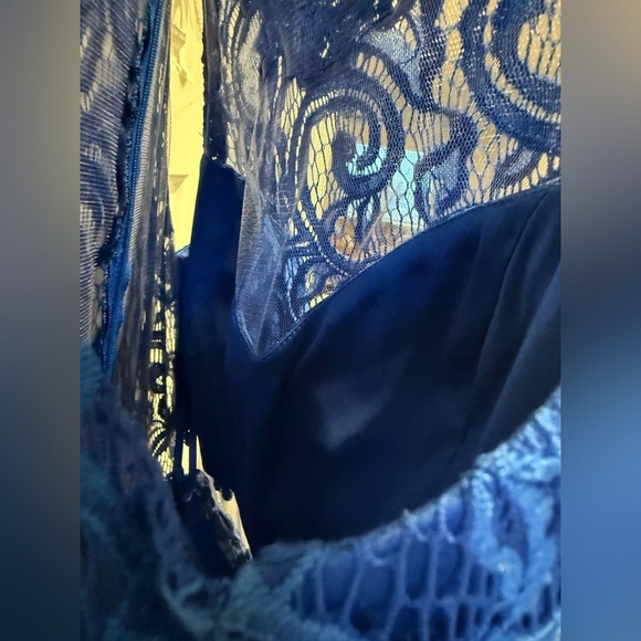 May Queen Couture USA Dress Sequined Prom Formal Cocktail HOCO Size 10 Blue - Picture 16 of 16